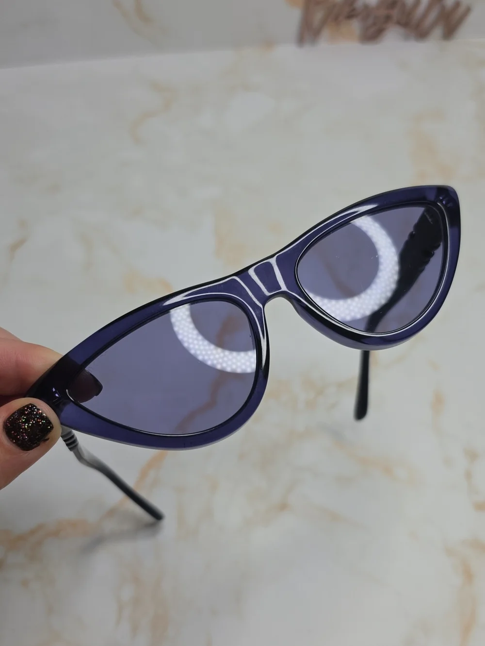JIMMY CHOO X Sienna Miller sparks Purple cat-eye sunglasses New Without Case